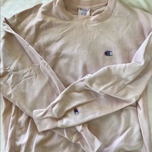 Light Pink Champion Crew Neck Sweatshirt